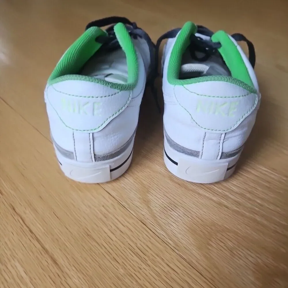 Nike Court Legacy - White W/ White Logo - Lime Green & Grey, CU4150-100,Size 9.5